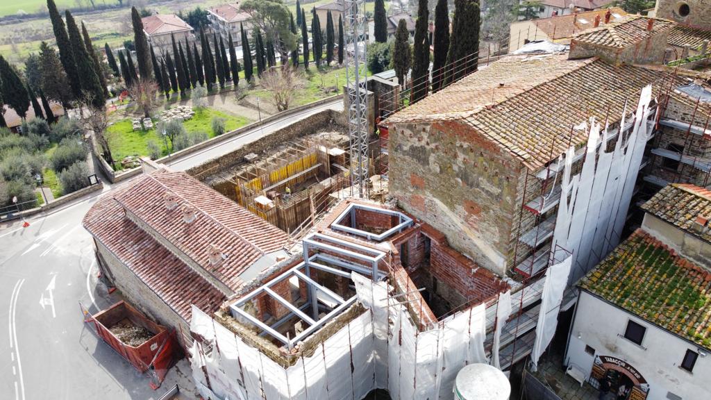 Veduta dall'alto lavori cantiere