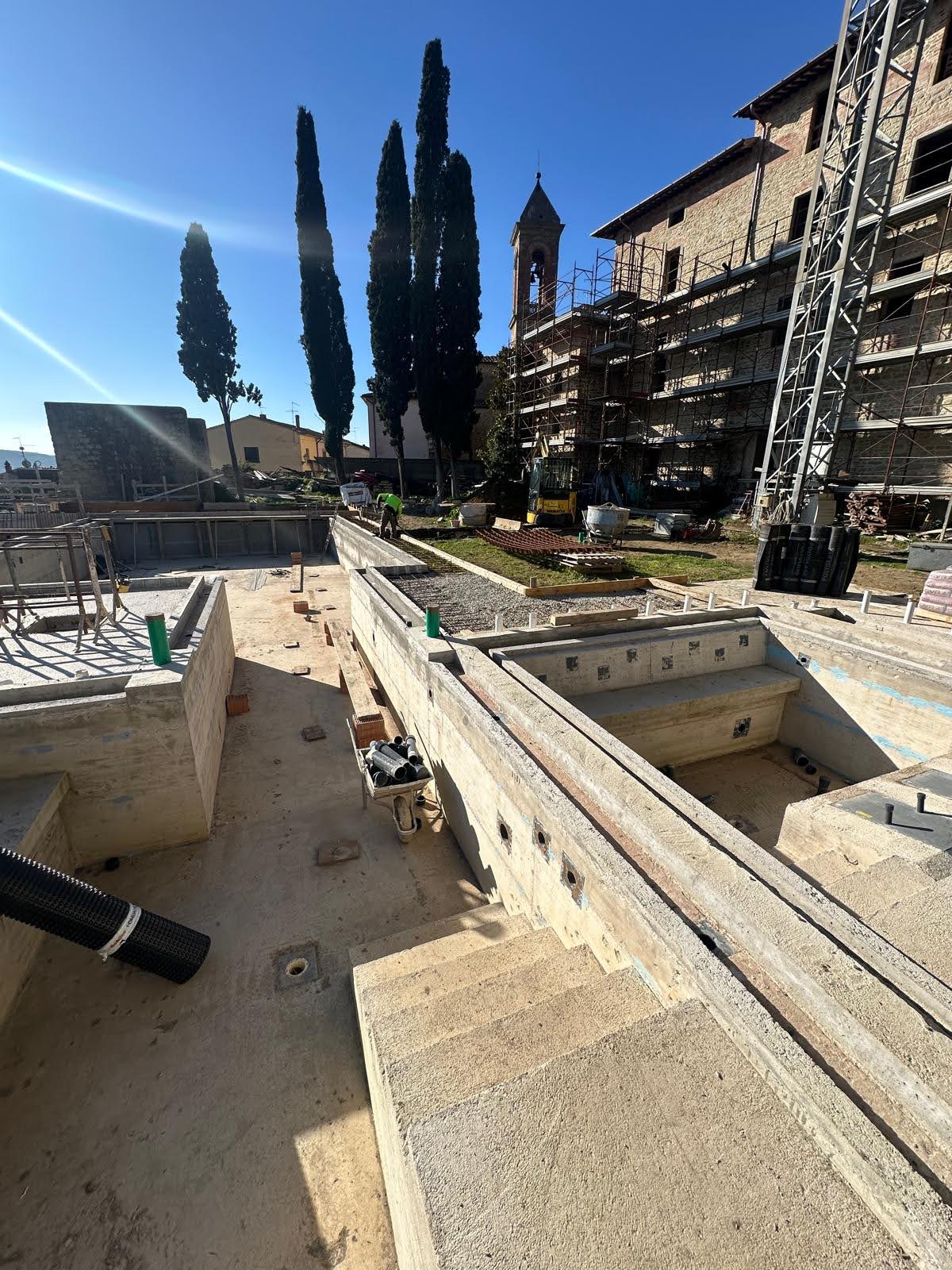 Lavori piscina per SPA Castiglion Fibocchi
