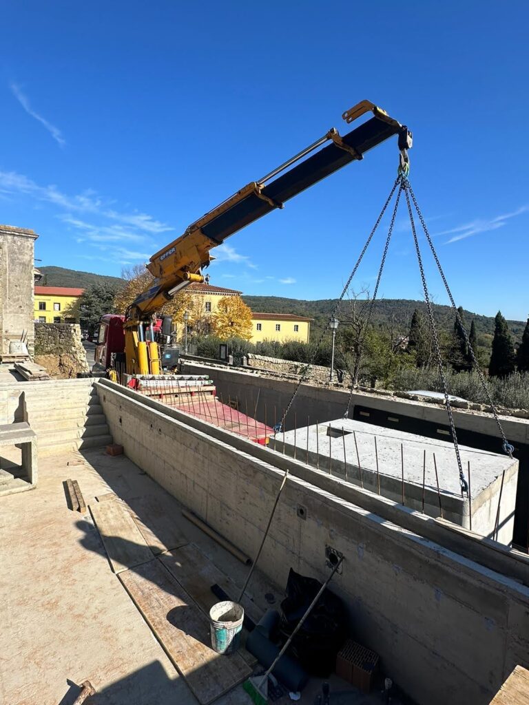 Lavori piscina per SPA Castiglion Fibocchi